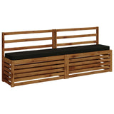 2-Piece Bench Cushions VUGHT 2 pcs 100% Polyester Black 950951