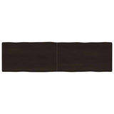 Table Top Dark Brown 180x50x cm Treated Solid Wood Live Edge 364042