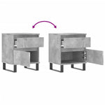 ZNTS Bedside Cabinet Concrete Grey 40x35x50 cm Engineered Wood 830692