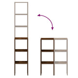 Bookcases 2 pcs Stackable Smoked Oak 30x30x80 cm Engineered Wood 858812