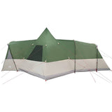 Teepee Tent 8-Person with Roof Green 720 x 465 x 295 cm 42003996