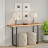 Table Top 110x40x2.5 cm Rectangular Solid Wood Acacia Live Edge 370253