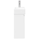 Bathroom Vanity Unit with Tap High Gloss White 889495
