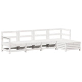 5 Piece Garden Sofa Set White Solid Wood Pine 3250845