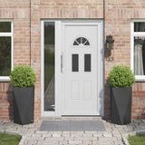 Planter 2 pcs Black 40 x 40 x 75 cm Steel 883781