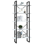 5-Tier Book Cabinet White 80x30x175 cm Engineered Wood 3081988