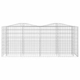 Arched Gabion Raised Bed 200x50x100 cm Galvanised Iron 153546