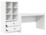 Desk with Drawer 2 pcs White 3337369