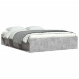 ZNTS Bed Frame without Mattress Concrete Grey 140x200 cm 3203862