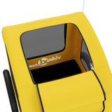 Pet Bike Trailer Yellow Oxford Fabric and Iron 93959