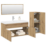 ZNTS 4 Piece Bathroom Furniture Set Artisan Oak Engineered Wood 3328918