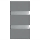 LED Bedside Cabinet Grey 45x35x67 cm Engineered Wood 326842