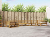 Outdoor Sofa Set 7 pcs White Solid Acacia Wood 3386978