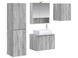 Bathroom Cabinet Set 5 pcs Grey Sonoma 50 x 14.5 x 70 cm 3407324