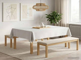 Table Cloth 5 pcs Rectangular White 140 x 160 cm 42040336