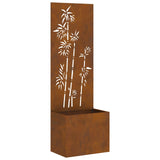 Garden Privacy Screen Floral Rusty 50 x 150 cm Weathering steel 876454
