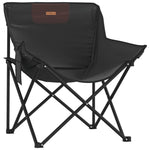 Camping Chairs with Pocket Foldable 2 pcs Black 366548