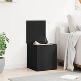 Storage Box Black 40x42x46 cm Engineered Wood 840647