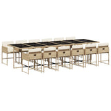 Garden Dining Set Beige, Cream white, Black 3211306