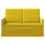 2 Seater Sofa Yellow 130 x 81 x 82 cm Velvet 42041061