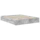 Storage Bed Concrete Grey 160 x 200 cm Engineered Wood 3411190