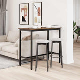 Table Smoked Oak 100 x 50 x 90.5 cm Engineered Wood and Steel 873734