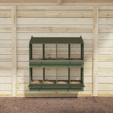 Chicken Nesting Box with 8 Compartments Olive Green Metal 864349