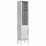 Bathroom Furniture Set FLORO 4 pcs White Solid Pine Wood 3385886