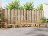 Outdoor Sofa Set 6 pcs White Solid Acacia Wood 3387693