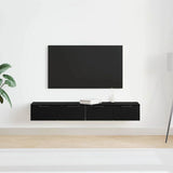 Wall-mounted Cabinet 2 pcs Black Oak 68 x 30 x 20 cm 3333074