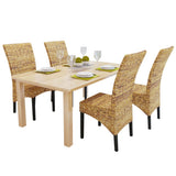 Dining Chairs 4 pcs Abaca and Solid Mango Wood 274200