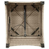 Recliner Chair with Cushion Beige 56 x 66 x 95 cm Poly Rattan 42003420