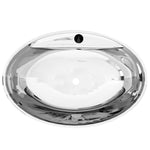 Wash Basin with Overflow 58.5x39x21 cm Ceramic Silver 143475