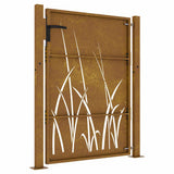 Garden Gate 100 x 125 cm Powder-coated steel Black Lockable 153228
