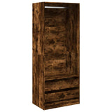 Wardrobe Smoked Oak 80x50x200 cm Engineered Wood 3307751