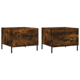 Coffee Tables 2 pcs Smoked Oak 50x50x40 cm Engineered Wood 829423