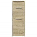 Narrow Bathroom Cupboard with Wheels Sonoma Oak Engineered Wood 855279
