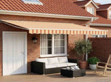 Manual Awning Frame with LEDs Yellow, Orange and White 5 x 3 m 3420694