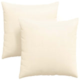 Sofa Pillows 2 pcs Cream 80 x 80 cm Corduroy Fabric 42014077
