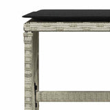 15 Piece Garden Dining Set with Cushions Light Grey Poly Rattan 3211715
