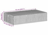 Storage Box Natural 75 x 42 x 23 cm Water hyacinth 42020146