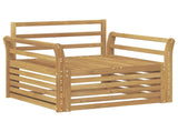 Outdoor Sofa Solid Acacia Wood White 3439136