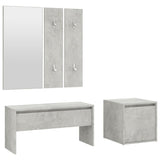 Hallway Furniture Set Concrete Grey Engineered Wood 3082048
