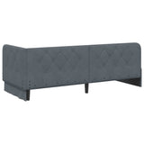 Corner Bed Frame with Headboard Dark Grey 80 x 200 cm Velvet 42016514