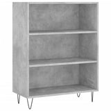 Bookcase Concrete Grey 69.5x32.5x90 cm Engineered Wood 828360