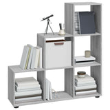 Staircase Bookcase Grey Sonoma 107 cm Engineered Wood 342607