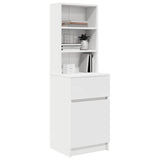 Bedside Cabinet White 39x35x125 cm Engineered Wood 861310