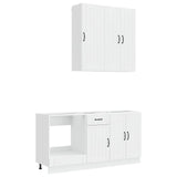 Kitchen Unit LUCCA 5 pcs High Gloss White Engineered Wood 3438269
