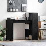 Desk with Shelf Black Oak 108 x 55 x 103.5 cm Engineered Wood 869459