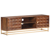 TV Cabinet 124x29x45 cm Solid Mango Wood 323404